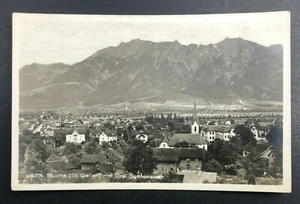 Buchs, St. Gallen Switzerland RPPC Postcard VTG Antique Mountain Church Houses - Picture 1 of 6