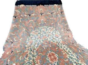 Auth: Antique Art Deco Chinese Rug H Fete Hand Made Wool Beauty Salmon 9x12 - Picture 1 of 24