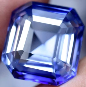 Natural 40 Ct Namibia Jeremejevite Flawless Certified Asscher Cut Loose Gemstone - Picture 1 of 7