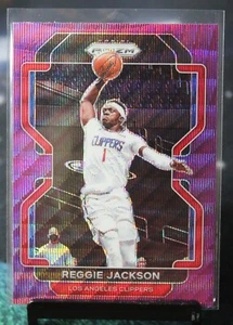 2021-22 PANINI PRIZM PRIZMS PURPLE WAVE #213 REGGIE JACKSON CLIPPERS - Picture 1 of 3