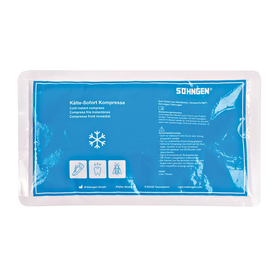 1 x Sofort-Kältekompresse SÖHNGEN XL 27 x 15 cm Cool Cold Pack Kühlkompresse