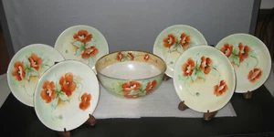  ANTIGUO JUEGO BÁVARO PINTADO A MANO 7 PIEZAS - Imagen 1 de 12