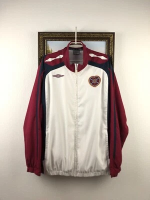 Vintage Umbro Heart Of Midlothian Football Jacket Soccer Track Top Zip Mens XXL - Image 1 of 4