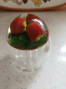 Apple Lucite Acryl Einmachglas Topf kein Löffel - Bild 1 von 3