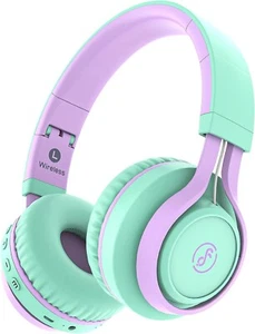 🔥FIUPIA B06 Kids Wireless Bluetooth Headphones, Volume Limit 85/94dB, Green🔥 - Picture 1 of 8