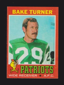 1971 TOPPS FOOTBALL #56 Bake Turner Texas Tech BOSTON PATRIOTS EX-MINT A - Picture 1 of 2