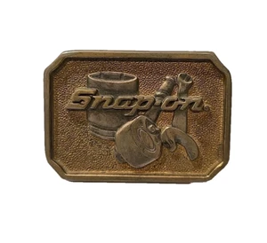 Snap-On Tools Solid Brass Belt Buckle - BTS SPP-513 Excellent Condition - Picture 1 of 6