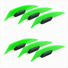Motorcycle Front Winglets Air Deflector Spoilers ABS Plastic Wings Green 3 Pair