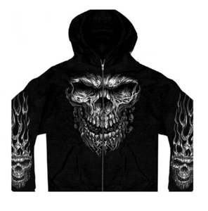 Shredder Skull Full Zip Men's Hoodie - Picture 1 of 2