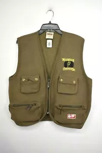 Rah! Mens Green Hunting Ohio State Buckeyes Vest Front Zip Pockets Imported M - Picture 1 of 9