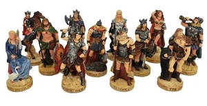 12 Pc 3.5" Norse Gods Mythology Figurine Set Odin Thor Loki Freya Heimdall More - Picture 1 of 6