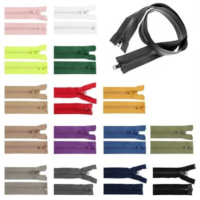 MADDMA 1 Reißverschluss 2-Wege 5mm 70 cm teilbar Autolock Doppelzipper Farbwahl