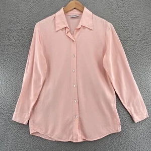 Soft Surroundings Shirt Womens Large Pink Button Collared Long Sleeve Everyday - Picture 1 of 10