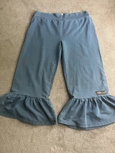 NWT Matilda Jane Making Waves Blue Women’s Big Ruffle Pants Sz S Small DENIM - Picture 1 of 3