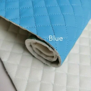 Fabric PU Leather Material Thick DIY Sponge Quilted Car Upholstery Headboard Sew - Picture 1 of 33