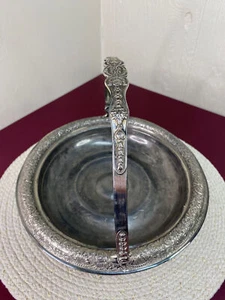 Antique Silver Plate Hinged Ornate Brides Basket Queen City Silver Co #10045 - Picture 1 of 7