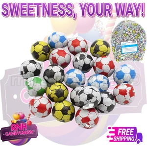1 - 600 Milk Chocolate Footballs Pick N Mix Retro Party Favours Bag Fillers - Picture 1 of 1