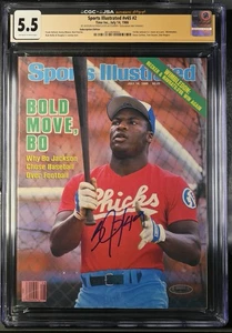 1985 Bo Jackson Signed 1st Pro Sports Illustrated CGC x JSA 5.5 Tristar Auto - Picture 1 of 6
