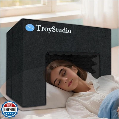 Barraca de cama TroyStudio à prova de som, 23,6"x16"x16" espuma acústica blackout dossel,  - Imagem 1 de 4