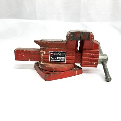 Tornillo de banco Powr Kraft vintage 4 pulgadas modelo n.º 84-5427 Foto 1 de 4