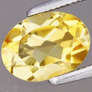 Piedra preciosa de citrino amarillo natural ovalada de 0,97 quilates 7,9 x 5,7 mm sin tratar, Brasil - Imagen 1 de 4