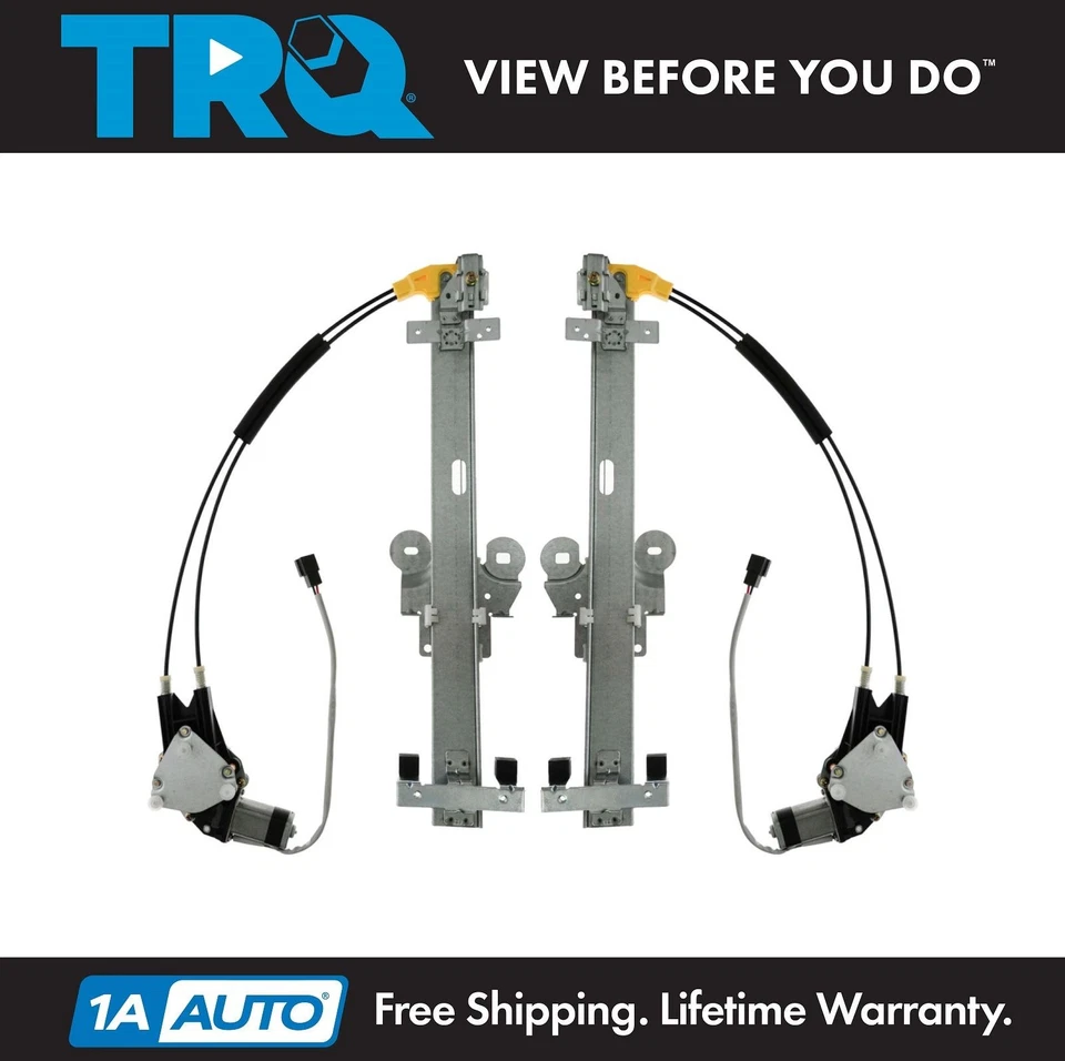 TRQ Front Door Power Window Regulators w/ Motor Pair Set LH RH for 91-95 Caravan - Изображение 1 из 4