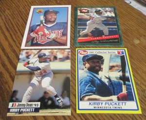 4) Kirby Puckett baseball cards Minnesota Twins HOF Bowman Post Jimmy Dean - Picture 1 of 2