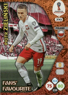 2018 Panini Adrenalyn XL FIFA World Cup Fans' Favorite Piotr Zielinski Poland - Image 1 of 2