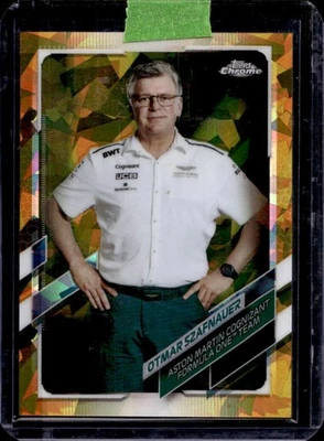 2021 Topps Chrome Sapphire F1 Otmar Szafnauer Refractor Gold #24/50 - Image 1 of 2