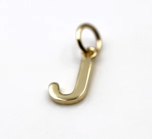 Kaedesigns, Genuine 9ct 9k 375 Solid Small Yellow Gold Initial Pendant J - Picture 1 of 16