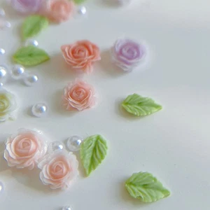 1Box 12 Grid DIY Nail Art Decor 3D Roses Nail Drill Flowers Leaf Manicure Drill - Picture 1 of 7
