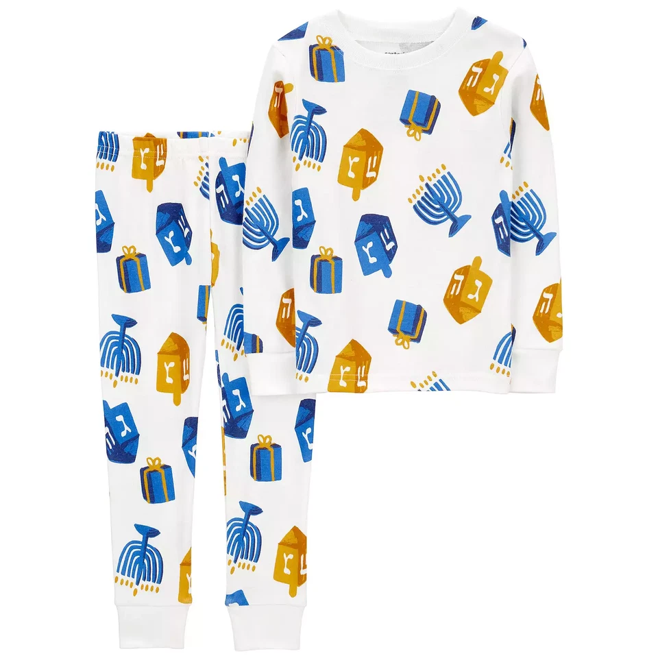 NEW Baby Boy Carter's 2 Pc Hanukkah Pajamas Snug Fit PJ Set sz 12 or 18 mo. - Image 1 of 1
