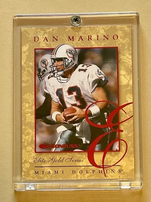 Tarjeta promocional Donruss Elite Gold Series Dan Marino 1997 2000 Foto 1 de 4