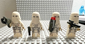 LEGO Star Wars Minifigure -Snowtrooper w/ Dark Tan hand Lot of 4-SW1181 / SW1102