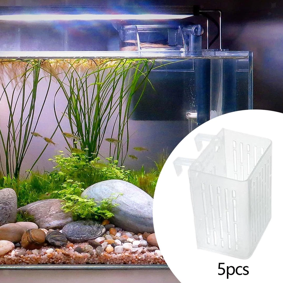 5 peças suporte para plantas de aquário copos vasos cesta cabides clipe de parede com ganchos - Imagem 1 de 1