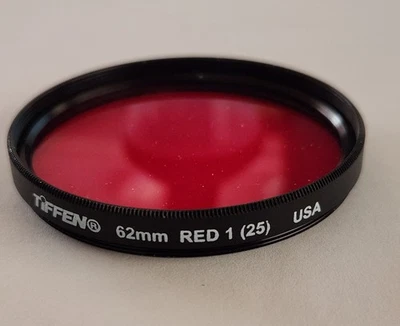 Tiffen 62mm Red 1 (25) Camera Lens Filter - Image 1 of 2