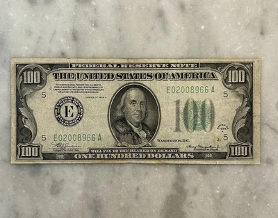 1934A $100 Federal Reserve Note – VF - Very Fine - Image 1 of 3