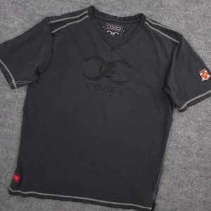 Y2K COOGI T-Shirt Herren XL Faded Black Crest Sleeves Embroidered Crewneck Tee - Bild 1 von 14
