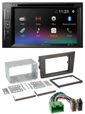 Pioneer Bluetooth MP3 USB 2DIN DAB DVD Autoradio für Volvo XC 90 07-14 16 Pin - Bild 1 von 4