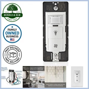 Dual Humidity Sensor Light Switch for Bathroom Exhaust Fan Moisture Control - Picture 1 of 12