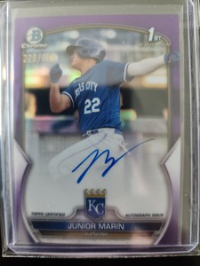 2022-23 Bowman Chrome 1st Junior Marin Auto Purple 229/250