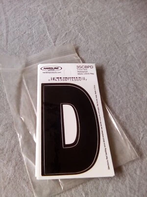 Lot Of 10 Hardline Self Adhesive Boat Sticker 3" Black Waterproof 3SCBPD - Image 1 of 2