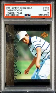 2001 Upper Deck Tiger's Tales Tiger Woods ROOKIE #TT2 PSA 9 MINT - NEW SLAB - Picture 1 of 2
