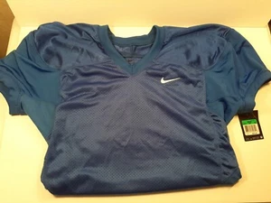 Nike Men's Football Mesh Game Defender Hyper Performance Practice Blue Jersey - Picture 1 of 4