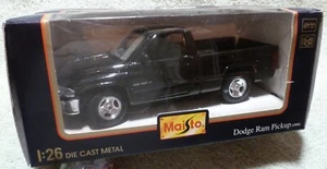 Maisto 1995 Dodge Ram Pickup 1:26 Scale Die Cast Metal Black - Picture 1 of 12