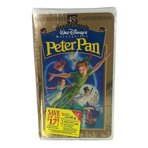 Walt Disney Peter Pan VHS 1998 45th Anniversary Limited Edition Brand New Sealed - Bild 1 von 2
