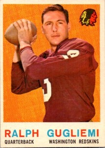 1959 Topps Football #97 Ralph Guglielmi Washington Redskins Nm Set Break