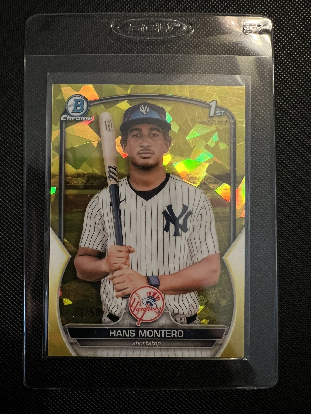 2023 Bowman Chrome Sapphire Hans Montero Yellow /50 New York Yankees 1st
