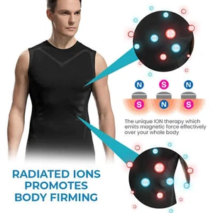 Ionic Shaping Vest Body Shaper Vest Compression Tank Top Sleeveless Shirt - Picture 1 of 33