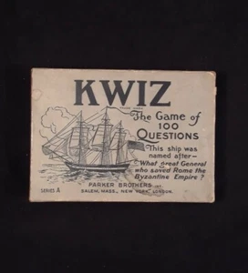 Vintage 1930's Parker Brothers KWIZ, The Game of 100 Questions, Series A in Box - Picture 1 of 4